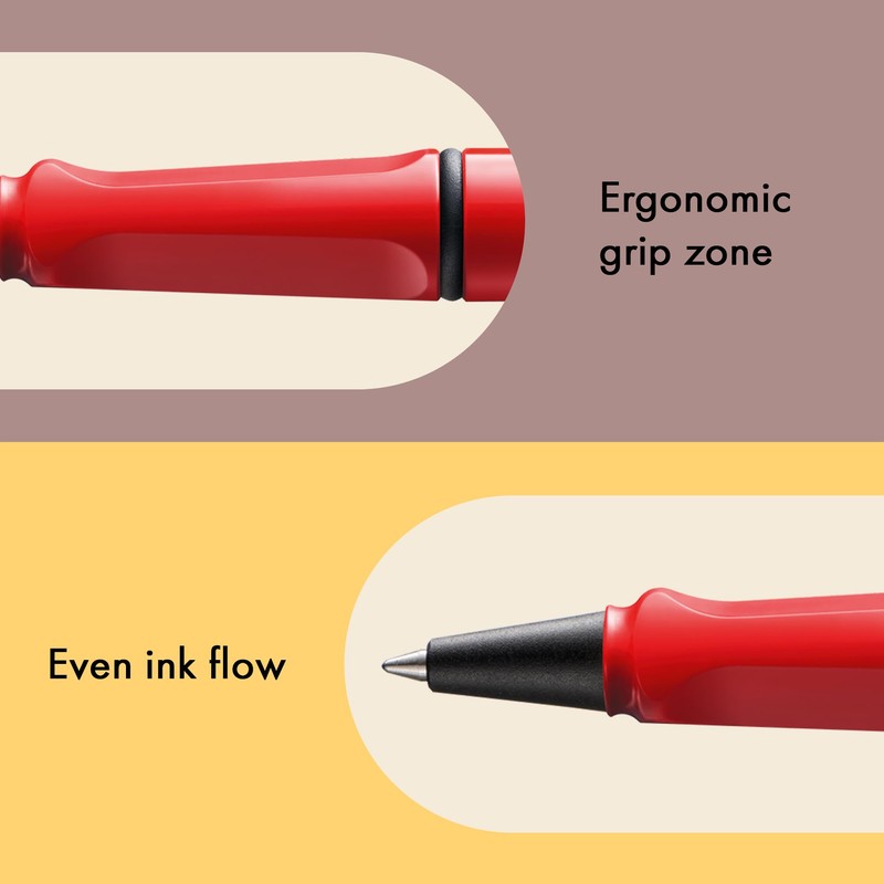 Lamy safari red - Rollerball Pen with ergonomic grip &