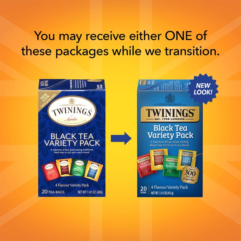 Twinings Black Tea Variety 3-Pack – Earl Grey, English Breakfast,
