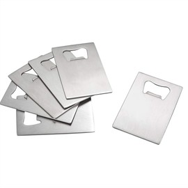 Wekioger Credit Card Bottle Opener for Your Wallet, Stainless Steel, 6 Packs