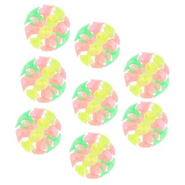 ORFOFE 8Pcs Fun Bounce Suction Cup Balls Creative Sticking for Multicolored Playtime for Home School and Parties
