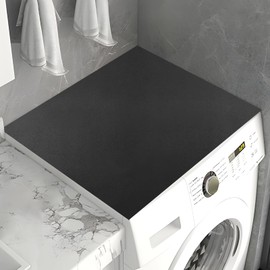 Washing Machine Pad Non-Slip 60 x 60 cm Black Washing Machine Cover Top Washing Machine Pad Mat Protection Washing Machine Cover Non-Slip Cut to Size Cover for Washing Machine and Dryer