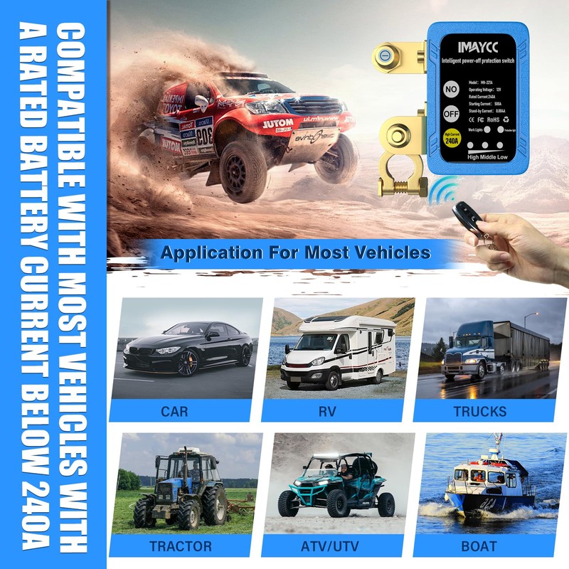 New Version Kill Switch for Car - Remote Battery Disconnect