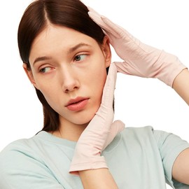 OHGOLF Women Anti-UV Gloves Sun Protection UPF 50+ Full Finger Summer Cycling Touchscreen Gloves for Golf Driving Hiking SLM3M113D Pink