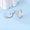 Small Huggie Hoop Earrings for Women, 927 Sterling Silver Cubic