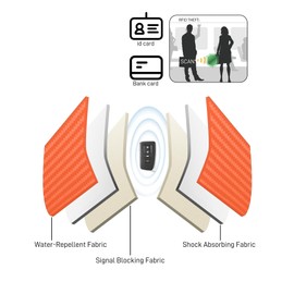 Vammcht Upgraded Faraday Bag for Key Fob (2 Pack), Premium Faraday Key Fob Protector– Car RFID Signal Blocking, Car Security Protection, Anti-Theft Pouch, Anti-Hacking Case Blocker Orange