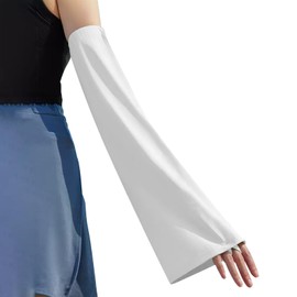 ZVCXOE Women's Arm Cover, Cooling Sensation, Up to Fingertips, UPF50+ UV Protection, Anti-Slip, Sweat Absorbent, Quick Drying, Adjustable, Stretchable, UV Protection, Breathable, Loose, Finger Holes