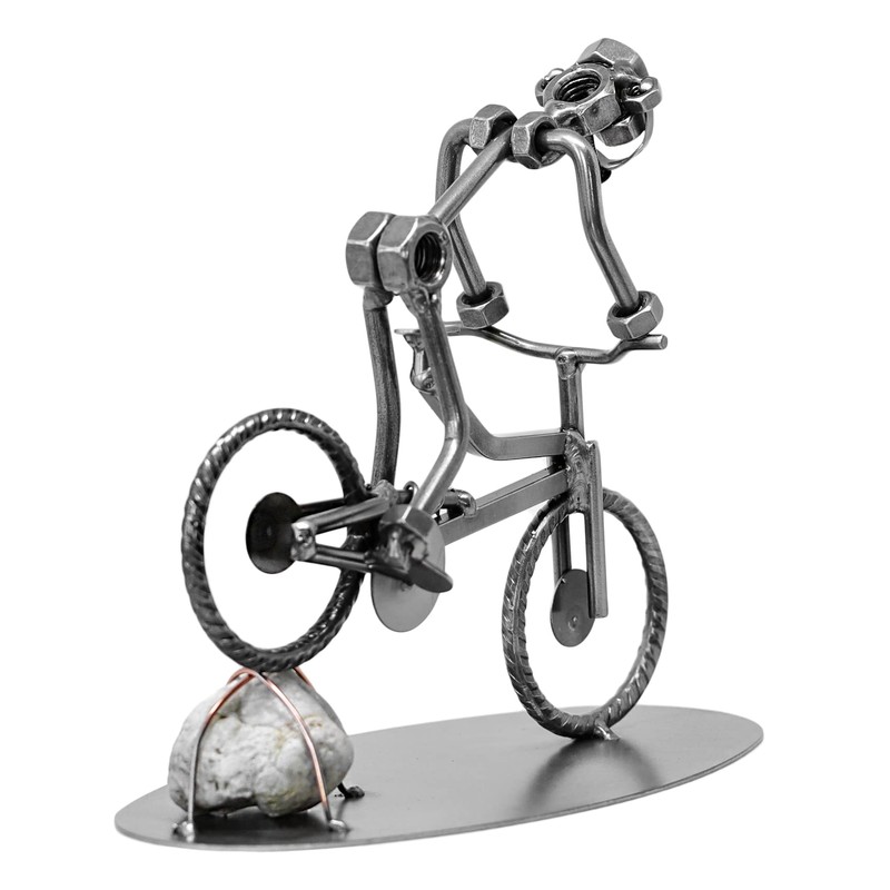 Screw Manikin MTB Mountain Bike Cycling Stone-Hand-Made Gift Idea