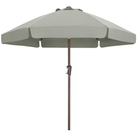 ABCCANOPY 7.5ft Patio Umbrella, Outdoor Table Umbrella with Push Button Tilt and Crank, Market Umbrella for Patio Pool Garden Deck (Light Gray)