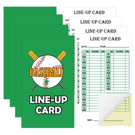 50 Set Baseball Softball Lineup Cards 4 Part Carbonless Copies 4.52 x 7.86 Inch - Player Roster Baseball Scorebook Coaching Accessories Ball Games Supplies for Coaches Umpires