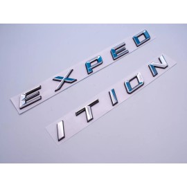 Unbranded Chrome Black Front Hood EXPEDITION Letters Emblem FIT 2018-2022 Ford EXPEDITION