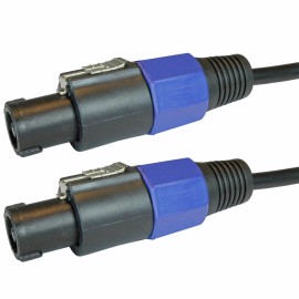 YOVUS 2X 50ft foot Speakon compatible connector amp to speaker Cable Cord 14GA PA PAIR