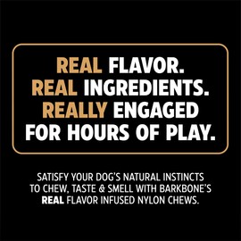 Pet Qwerks Pigs Ear BarkBone - Nylon Dog Bone for Aggressive Chewers - Bacon Flavor - 4.5"