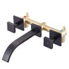 ALEASHA Wall Mounted Bathroom Sink Faucet Oil Rubbed Bronze Bathroom