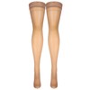 Truform Compression 8-15 mmHg Sheer Thigh High Stockings Beige, Medium,