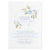 Blue Floral Baby Shower Table Sign - A Message From