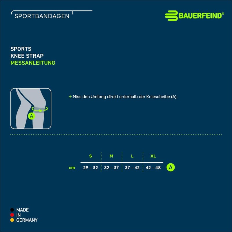 Bauerfeind Patellabandage "Knee Strap", Knie Sportgurt Unisex, Druckentlastung
