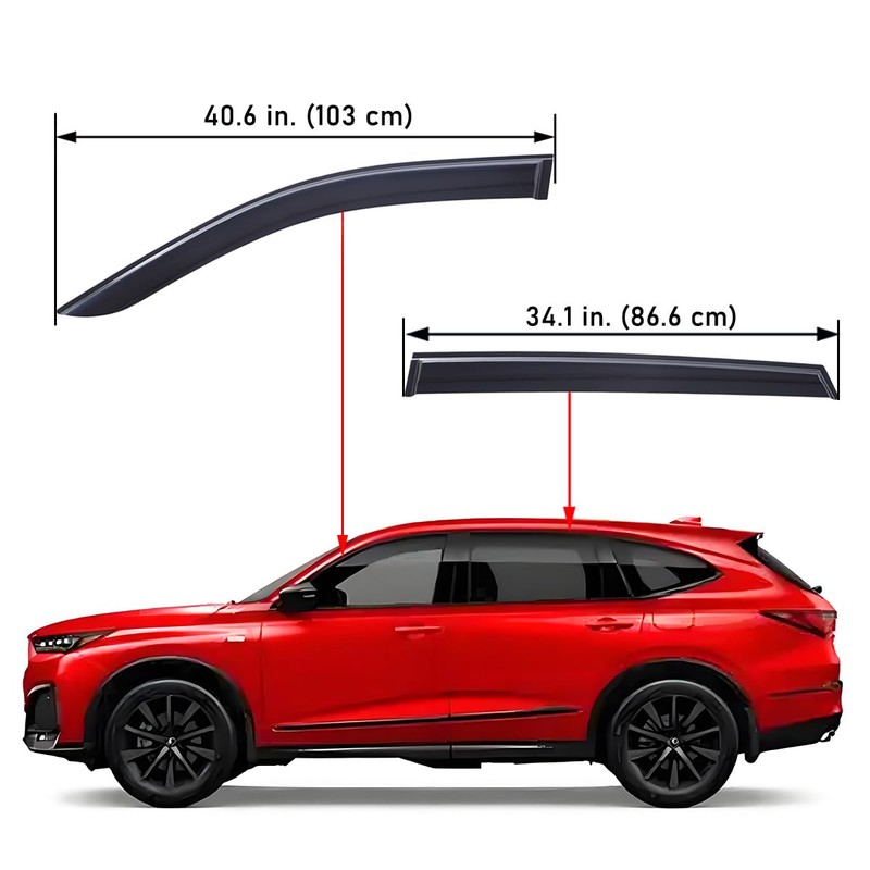 Lightronic Extra Durable Outside-Mount Off-Road Auto Vent Window Visors, Fits