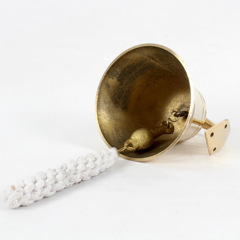 5" Brass Ship Bell – Polished Nautical Maritime Heavy Duty