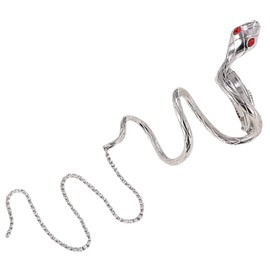 Healvian Snake Hair Clip Rhinestones Unique Hair Accessory for Women Lightweight Ponytail Barrette for Parties and Events Stylish