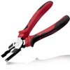 LEONTOOL 8-Inch High Leverage Combination Pliers Serrated Jaw Side Cutters