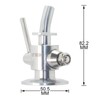Beer Sampling Valve,Stainless Steel fluids Sampling Valve SS304 Clamp End