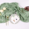 LVEFIT Sage Green Cheesecloth Table Runner 13.3ft Long Gauze Table