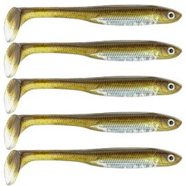 QualyQualy Soft Plastic Swimbait Paddle Tail Shad Lure Soft Bass Shad Bait Shad Minnow Paddle Tail Swim Bait for Bass Trout Walleye Crappie 2.75in 3.14in 3.94in 5in