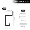 PARFCO Acoustic Panel Hooks, Pack of 4 Coat Hooks, Black,