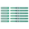 PILOT Set of 6 Hi-Tecpoint V5 Rollerball Pens Fine Point