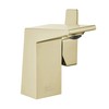 Carré Single Hole, Single-Handle, Bathroom Faucet in Brushed Gold