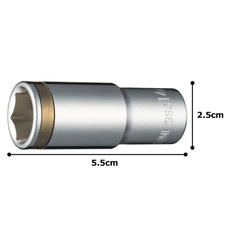 Tone Nut Catch Deep Socket (6 Angle) 3SC-14L Drive Angle
