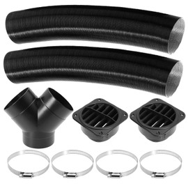 YiEC ZAN 75mm Diesel Heater Pipe Duct Vent Kit with Warm Air Outlet for Webasto for Eberspacher 2KW 5KW 8KW Diesel Parking Heaters (Y-shape)