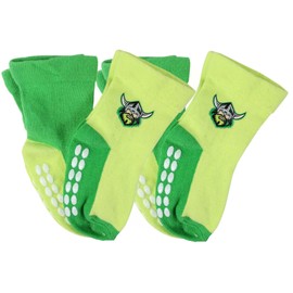 Canberra Raiders NRL Baby Infant Toddler Nonslip Crew Socks 2 pk Size 1-2