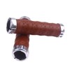 KINGOU Honey Brown Leather Handlebar Grip for Bicycle/Fixed Gear/Mountain/Folding Bike