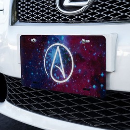 Graphics and More Atheist Atheism Symbol in Space Novelty Metal Vanity Tag License Plate