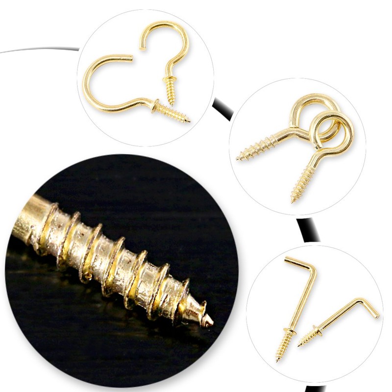 Swpeet 213Pcs 3 Kinds Metal Hooks Kit, Including Screw Eyes,