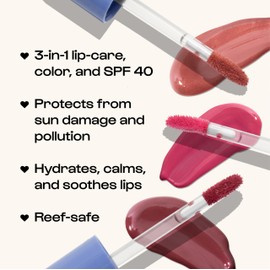 ALLEYOOP ALLEYOOP Sun Serum Lip Oil SPF 40 C Tinted Lip Oil with SPF, Hydrating Tinted Lip-Moisturizer for Women, Lips Sunscreen for Cracked Lips, Smooths & Soothes, Vegan, Travel-Friendly, Daylight