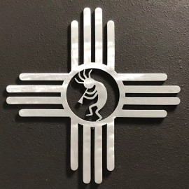 Skilwerx Zia with Kokopelli 4 Metal Wall Art Skilwerx 11 x 11 Southwestern