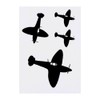 4 x 'Spitfire Plane' Temporary Tattoos - Water Resistant, Skin-Safe,