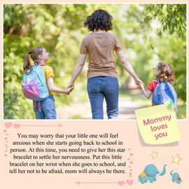 First Day of Kindergarten Bracelet Gift, Back to School Bracelet Mommy and Me First Day of Bracelet for Mom and Daughter Son Girls Boys, Matching Mother Daughter Suitable for ages over 3 years old