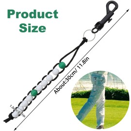 6 Pack Golf Beads Count Stroke Score Counter, Golf Shot Counter Bracelets Plastic Golfer Stroke Counter with Clip for Men Women, Golfer Stroke Counter with Clip White Red Blue