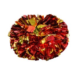 Cheerleader Poms, 1Pc Handheld Dance Party School Sports Competition Pompoms (Red+Gold)