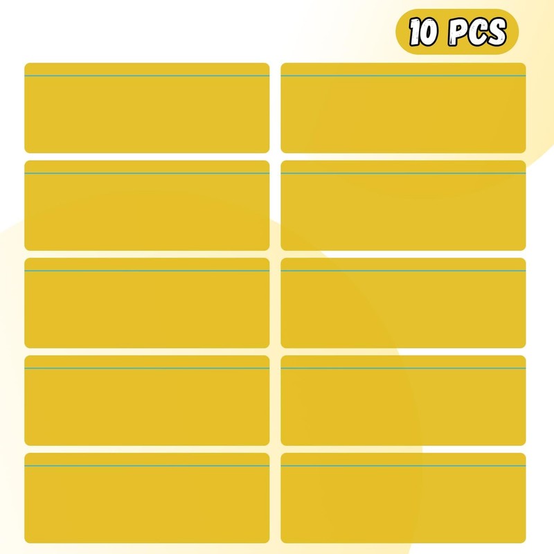 Guided Reading Highlight Strips,10 Pack Yellow Overlays with Line, Bookmark