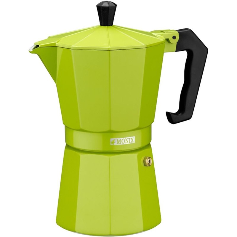 Monix Espressokocher aus Aluminium 6 tassen grün