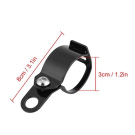Aramox Motorcycle Turn Signal Mount for 30-45mm Front Fork Scooter 1 Pair Motorcycle Modified Turn Signal Mount (Black & Silver)(Black)