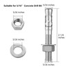 Wensilon 10Pcs 5/16x2-1/4 Inch Standard Fasteners for Heavy-Duty 304 Stainless