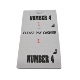 100 Numbered Barbershop Check Pads (NUMBER 4)