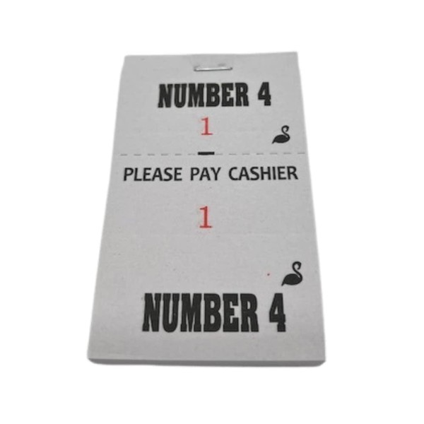 100 Numbered Barbershop Check Pads (NUMBER 4)