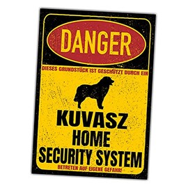 Kuvasz Sign Danger Security System Door Sign Dog Sign Warning Sign Dog Safety Sign Dog Private Property Dog Warning Warning