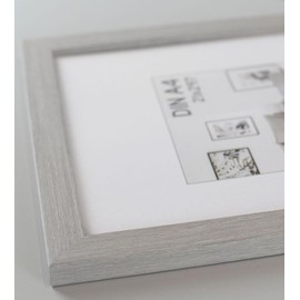 IDEAL TREND Livorno Wood Effect Plastic Picture Frame Wall Decoration Collage Poster Picture Photo Frame Colour: Grey Format: 21 x 30 cm